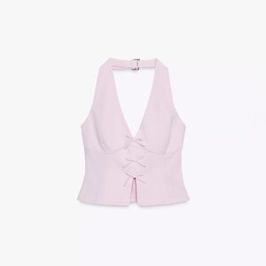 ZARA TIED CROPPED TOP
